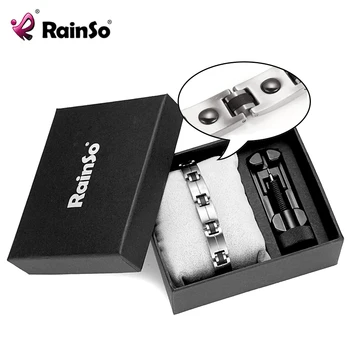 

RainSo Magnetic Therapy Bracelets Bio Energy Hologram Stainless Steel Bracelets & Bangles for Women and Men Healing Jewelry