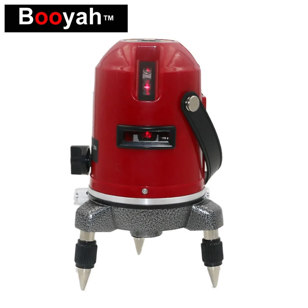 Booyah 5 Lines Rechargeable Laser Infrared Level Cross Red Laser Levels