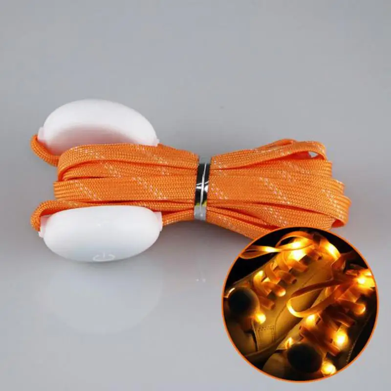 Модный светодиодный светильник для шнурков, праздничные, вечерние, для дома, для украшения, цветной светодиодный, для бега, разноцветный, на батарейках, мигающий, светящийся, для обуви - Цвет: orange