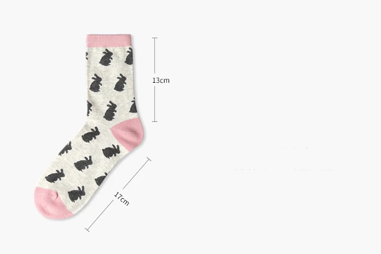 Женские носки ярких цветов с милым животным рисунком, тонкие длинные носки, новинка 2019 года, хлопковые повседневные Мягкие забавные носки