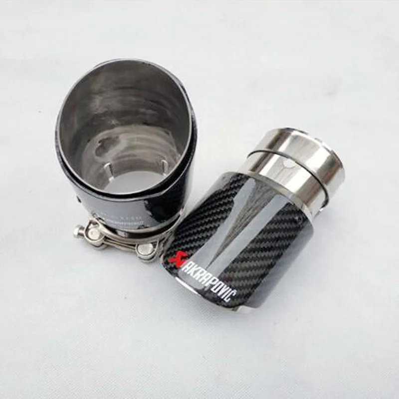 TQW Exhaust Pipe Tip Exhaust Muffler Decoration for Volkswagen New Beetle Stainless Steel Car Styling Accessories 2 Pcs - Цвет: TQW