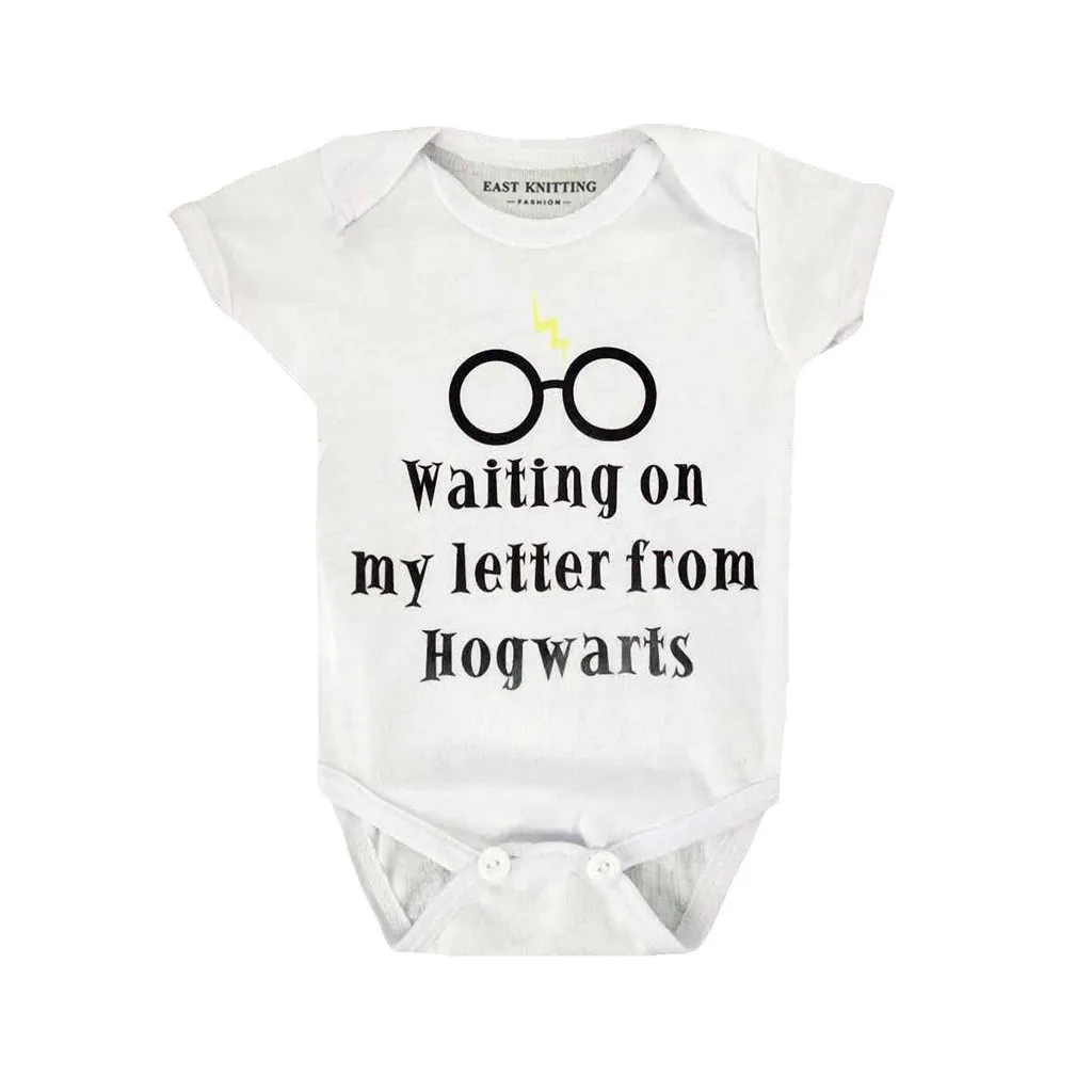 

MUQGEW Newborn Infant baby boy clothes summer Girl Boy Bodysuit Straps Letter Romper Outfits vetement enfant fille ete #y5