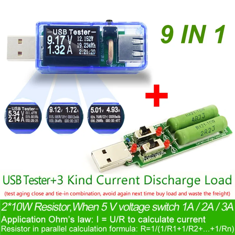 9 в 1 QC2.0 3,0 MTK-PE 3,6~ 32 в цифровой USB Тестер Вольтметр постоянного тока измеритель напряжения тока amp voltammeter amperimetro детектор нагрузки