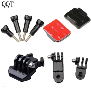 

QQT Side Mount Kit 3 Way Pivot Adjustable Arms + Base Plate + Curved Mount + 3 M Adhesive for Go pro Hero 6 5 4 3+ 3 2 SJ4000