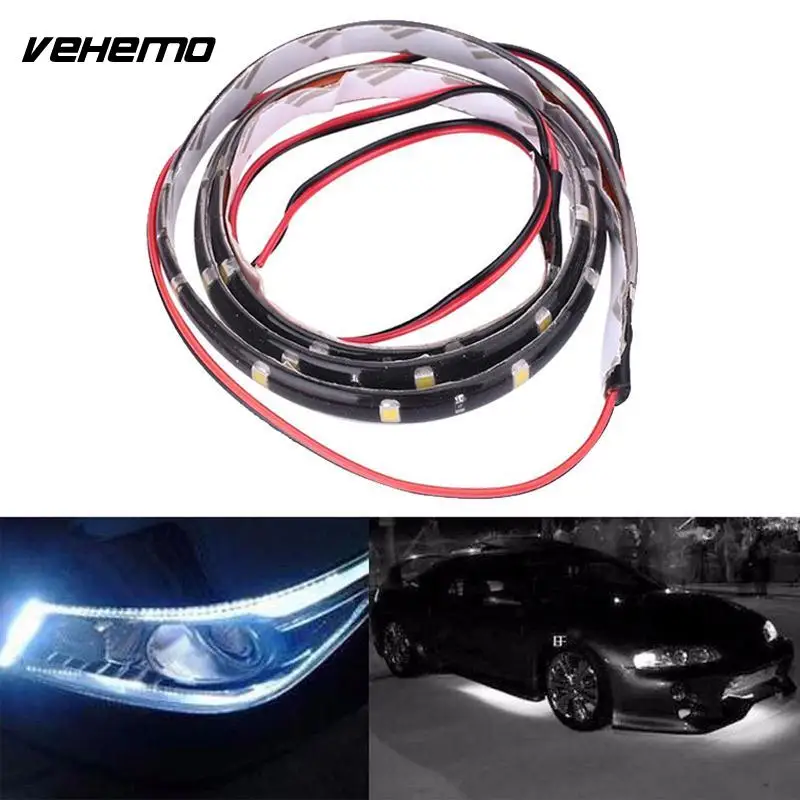 

DC 12V Led Strip Light 60cm 30SMD White LED Light Strips Flexible Neon Strip Tape Car Motor Light Lamp Waterproof Car Decoration