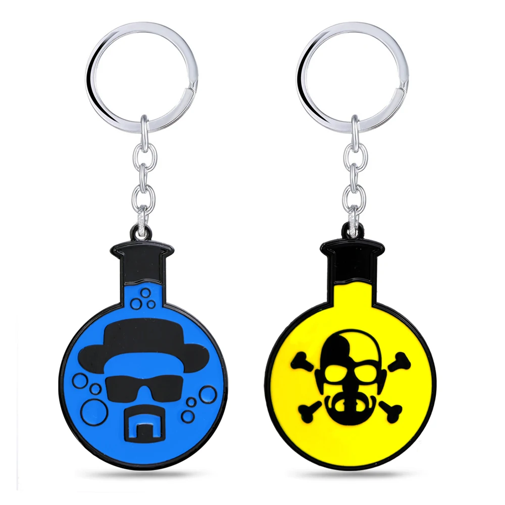 

Breaking Bad Keychain Walter White Logo Metal Pendant Skull Key Ring Holder Men Car Women Bag Key Chain Chaveiro Jewelry