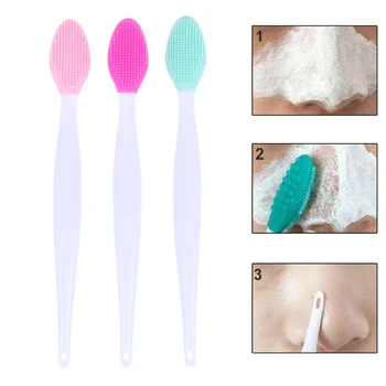 

1pc Multifunctional Face Brush Skin Cleaner Face Washing Machine Exfoliator Silicone Double Side FaceCleaning Brush