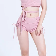 Женские сексуальные розовые шорты для йоги дизайнерские шорты для тренировок с боковыми ремешками фитнес-спорт для спортзала атлетики одежда леггинсы шорты для женщин