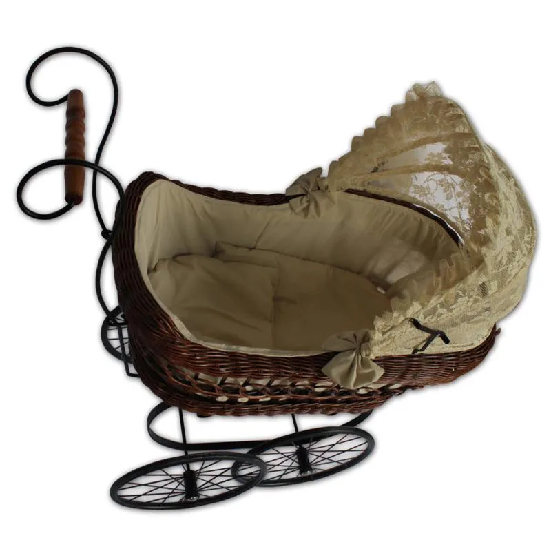 

Hot Sale Newborn Baby Studio Photography Props Classical Style Upscale Toy Doll Stroller Trolley