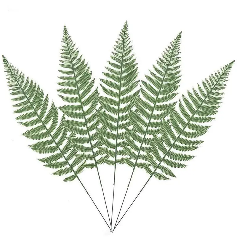 

10PCS Artificial Boston Fern Bush Plant Faux Leaves Green Plants for Home Decor