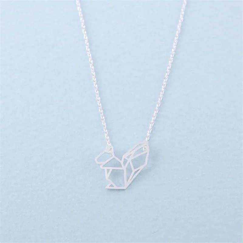 10 шт./лот просто мило оригами белка ожерелье милые животные ожерелья для женщин девушки jewelries ожерелье