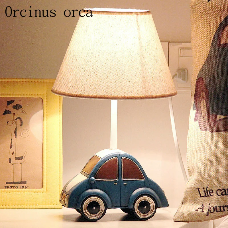 

Cute cartoon car LED table lamp Children's room boy bedroom bedside lamp warm birthday gift table lamp free shipping