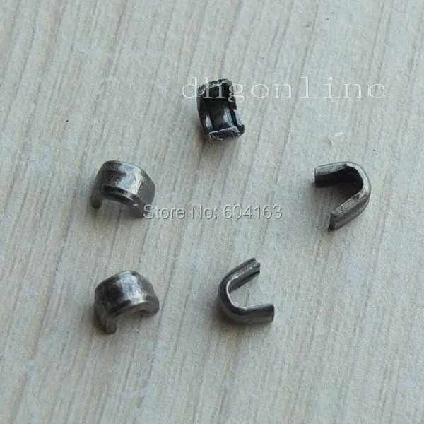 250 Zipper stopers Top Stops for Spiral Slider Bottom Rescue Repair Set #5 Aluminum