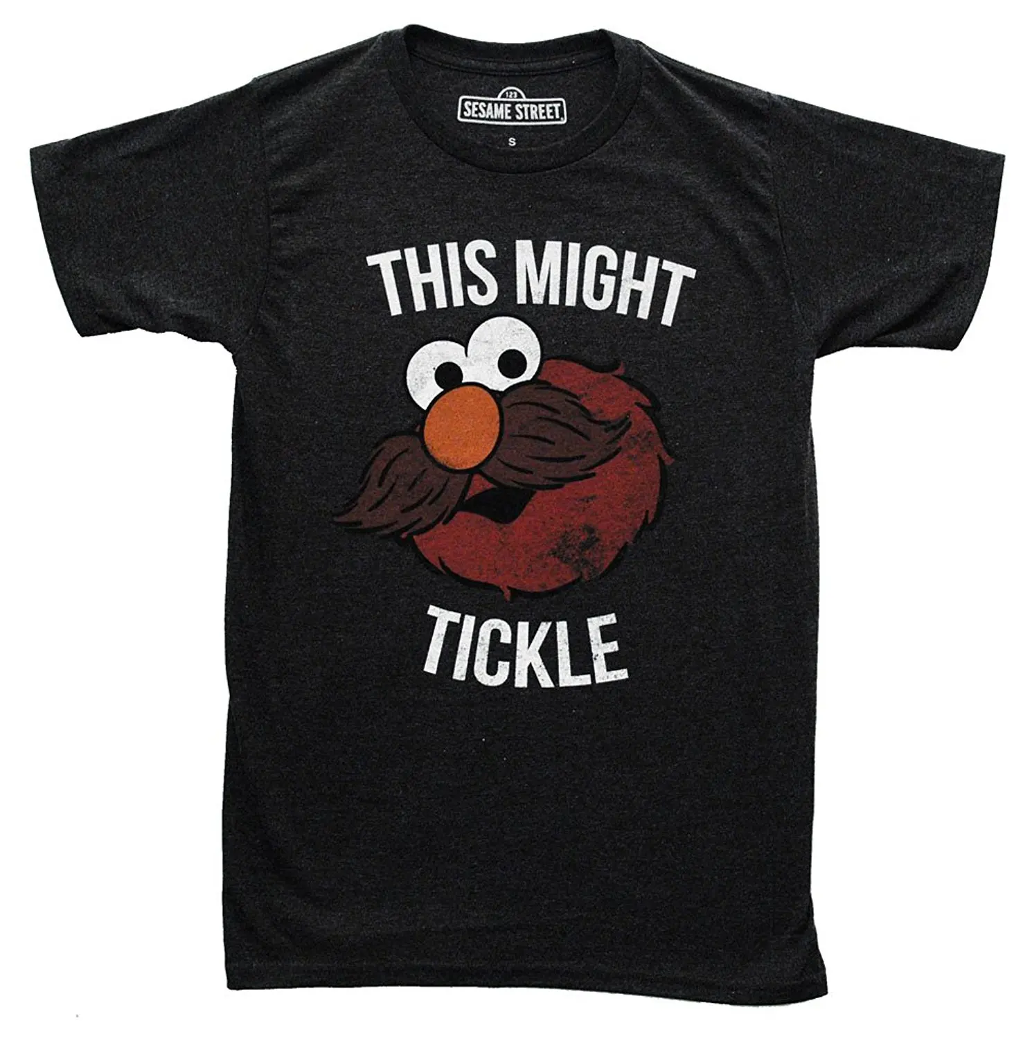 

Cheap Crew Neck Men'S Top Tee Sesame Street Elmo This Might Tickle TV Show T-Shirt Tee Top Harajuku Short Sleeve Shirtshort