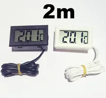 Digital LCD Temperature Thermometer Probe 2M -50~ +110 Celsius Meter tester for Fish Tank