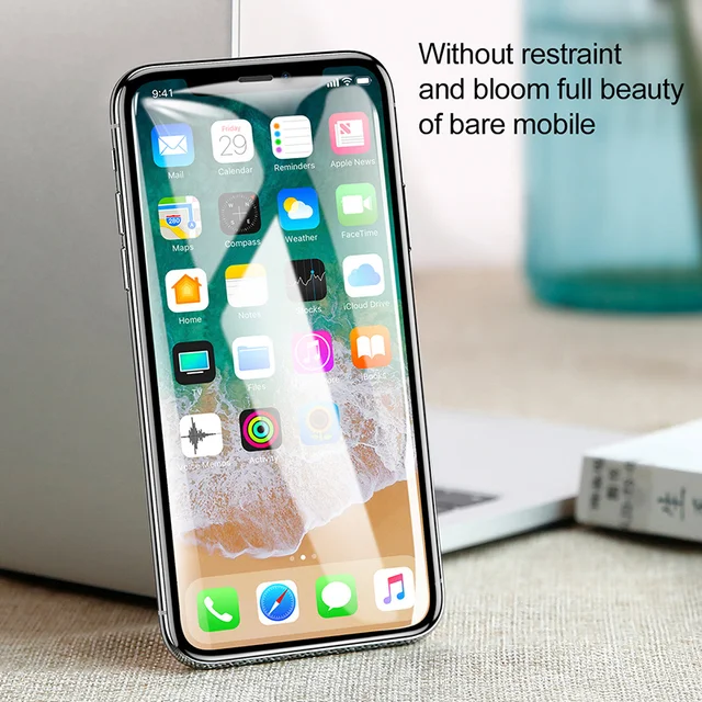 Baseus-Protector de pantalla de cristal templado para iPhone, Protector de pantalla de 0,3mm para iPhone 12, 11 Pro, Xs, Max, X, Xr, 12 Pro Max Baseus-Protector de pantalla de cristal templado para iPhone, Protector de pantalla de 0,3mm para iPhone 12, 11 Pro, Xs, Max, X, Xr, 12 Pro Max