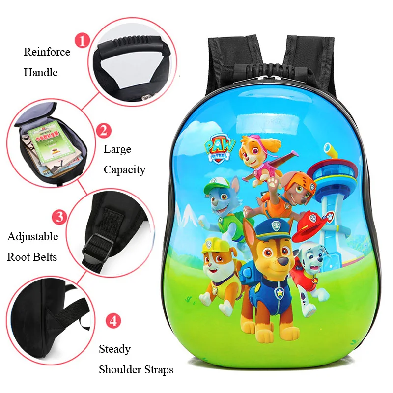 

2018 New 3D Children School Bag Kids Mochila Escolar Backpack Cool Cartoon Kindergarten Bag Egg Shell Kids Bag Infants' Packages