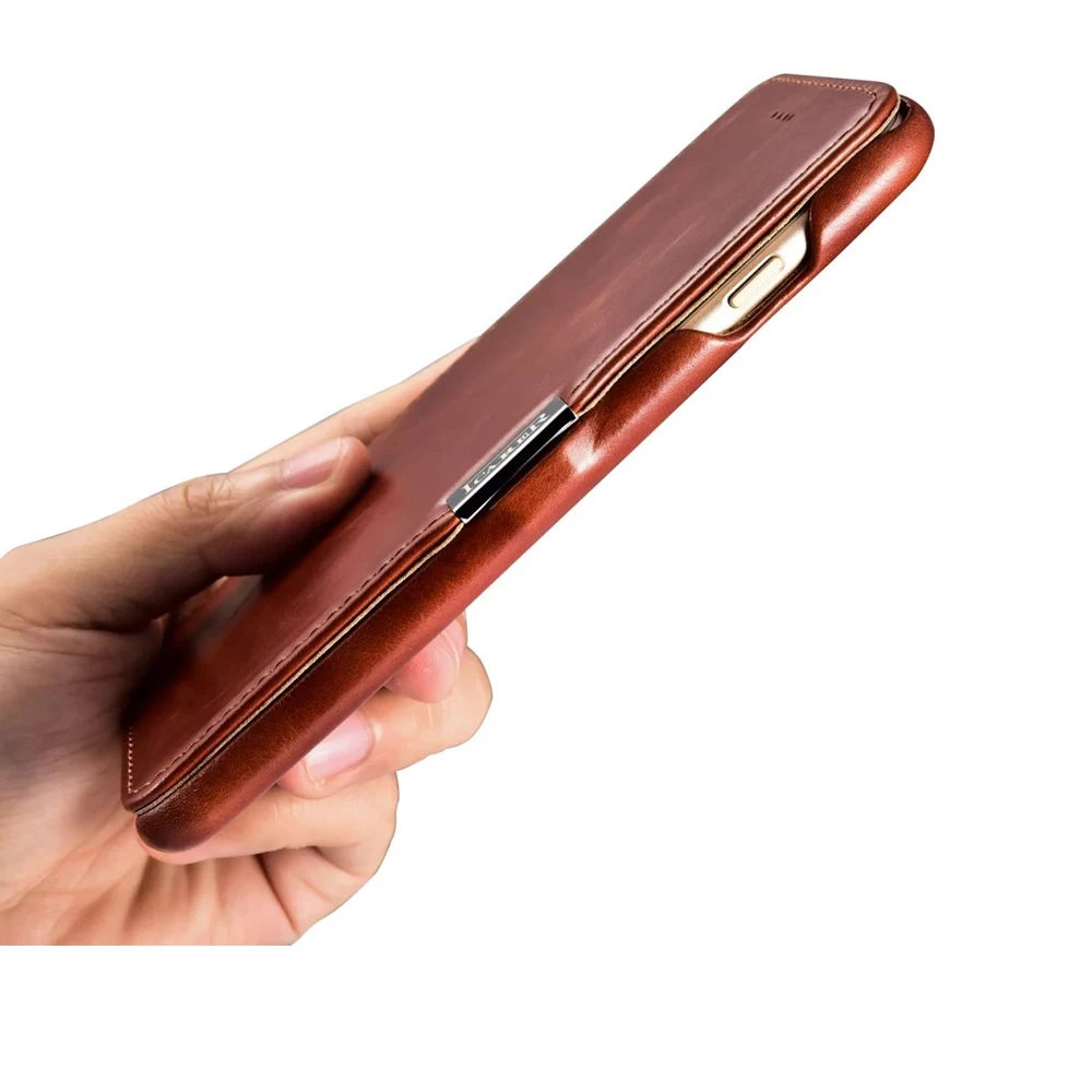 Оригинальный чехол ICARER из натуральной кожи для Apple iPhone 7/8 Plus роскошный Магнитный