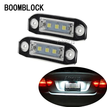 

2pcs For Volvo XC60 XC90 S60 S80 S40 V60 V70 C70 V50 XC70 Car LED License Plate Lights 12V White SMD5050 led Lamp Bulb Kit