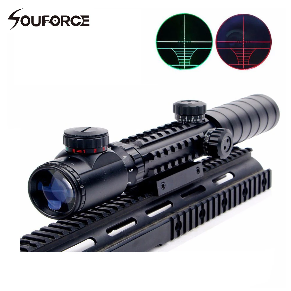 

Tactical 3-9x32EG Riflescope Red and Green Illuminated Rangefinder Reticle Airsoft Optical Sight for 20mm Picatinny Rails
