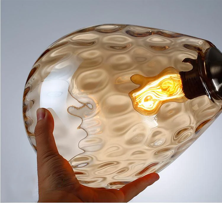 Vidro do Vintage Conduziu a Lâmpada Pingente de Jantar Luzes da Sala Luminárias para Casa Iwhd Nordic Estar Bola Vidro Pendurado Iluminação Interior 25 Luzes de pendentes