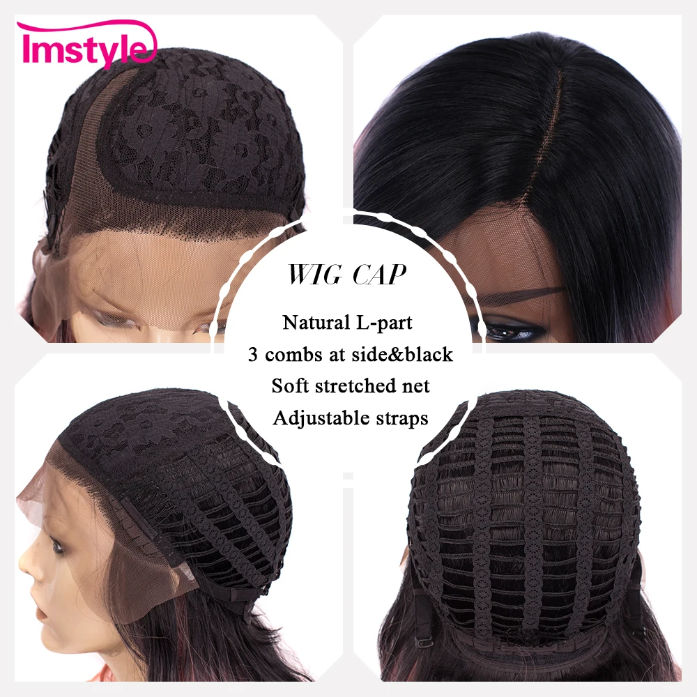 Imstyle Pink Ombre Wigs Lace Front Wig Loose Wave Synthetic Hair For Women Heat Resistant Fiber Natural Hairline Cosplay Wig Imstyle Pink Ombre Wigs Lace Front Wig Loose Wave Synthetic Hair For Women Heat Resistant Fiber Natural Hairline Cosplay Wig