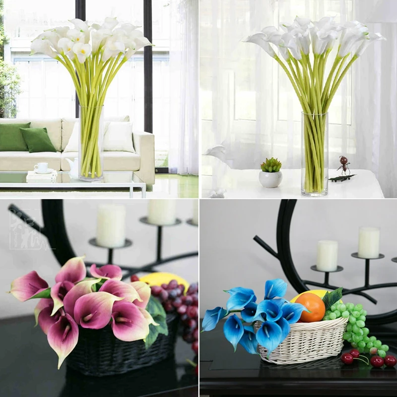 

OurWarm 1pc Calla Artificial Flower Latex Decorative Flowers for Bridal Bouquet DIY Wedding Decoration Real Feeling Flowers 13cm