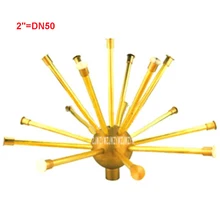 New Arrival 2″ DN50 Hemisphere Dandelion Brass Fountain Crystal Ball Nozzle Sprayer Head Spray Pond 80-100Kpa Water Spray 1.8m