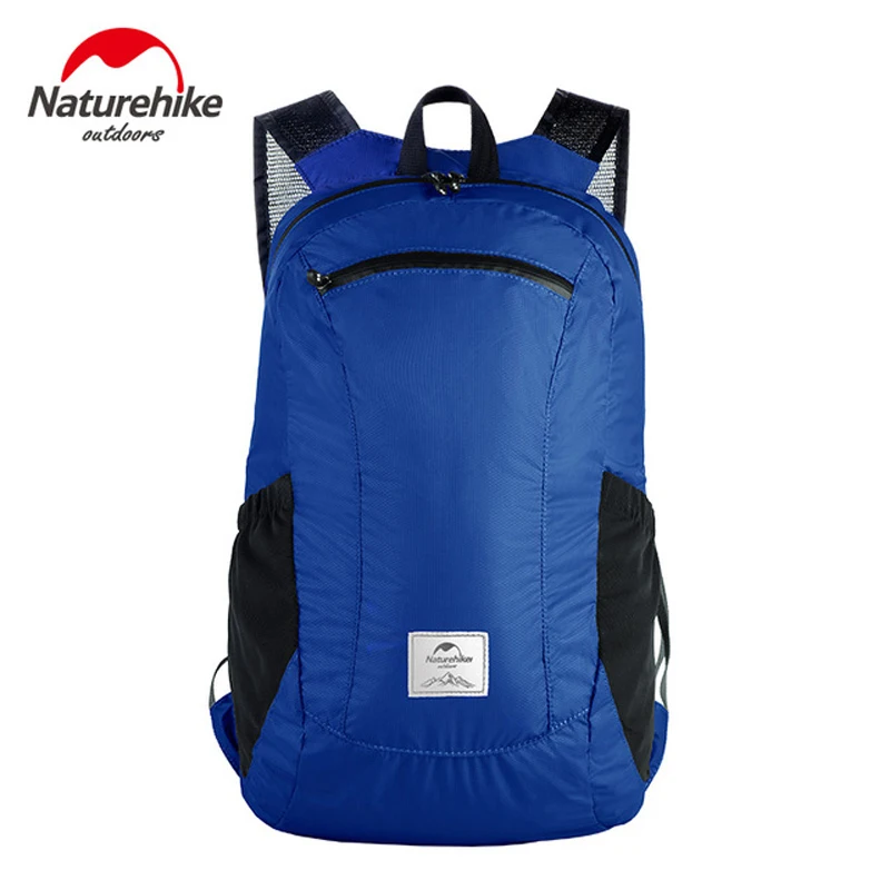 NatureHike في حقيبة ظهر قابلة للطي فائقة خفيفة الوزن حقيبة ظهر قابلة للحمل حقيبة للتخييم ، للماء مفيد التخييم في الهواء الطلق على ظهره