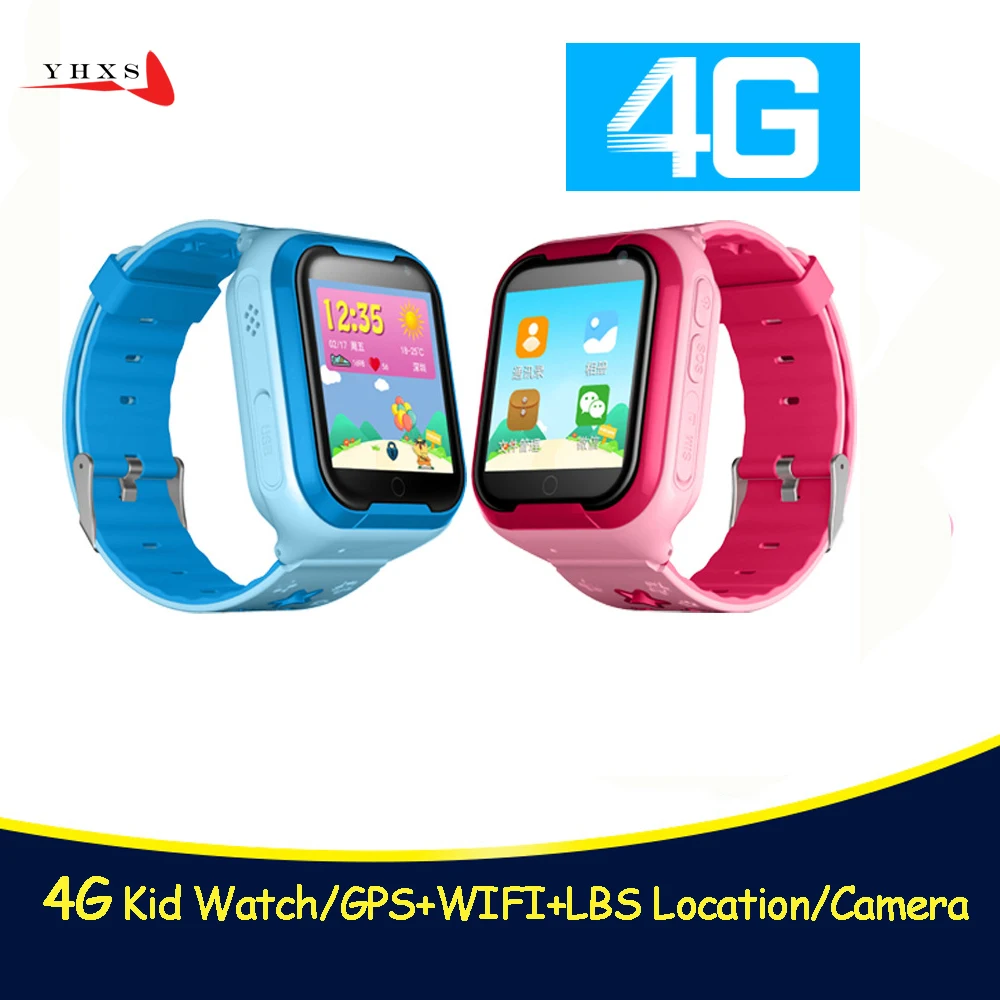4G GPS Children Safe Monitor Tracker Kids Android IOS Waterproof Baby SOS Remote Monitor Camera SIM 4G Network Wristwatch