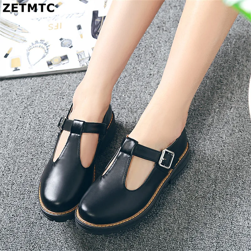 

2020 Shoes Women Round Toe Spring Pumps new Chunky High Heels Mary Jane Causal Ladies Shoes Thick Heels White Pink Black 34-43