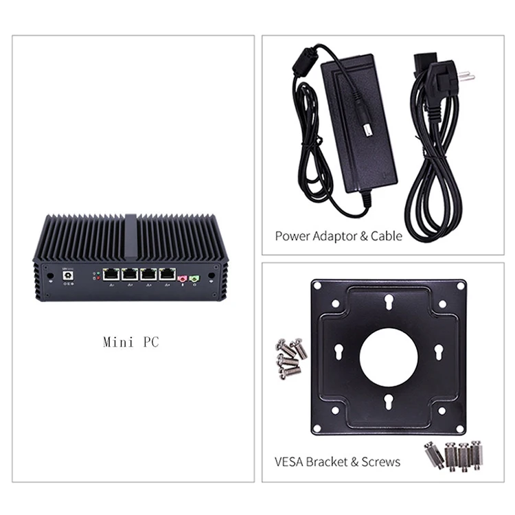 KANSUNG мини-компьютер PC Intel Core i3 5th поколения pfSense AES-NI X86 Desktop безвентиляторный NUC неттоп PC 4 Gigabit Lan