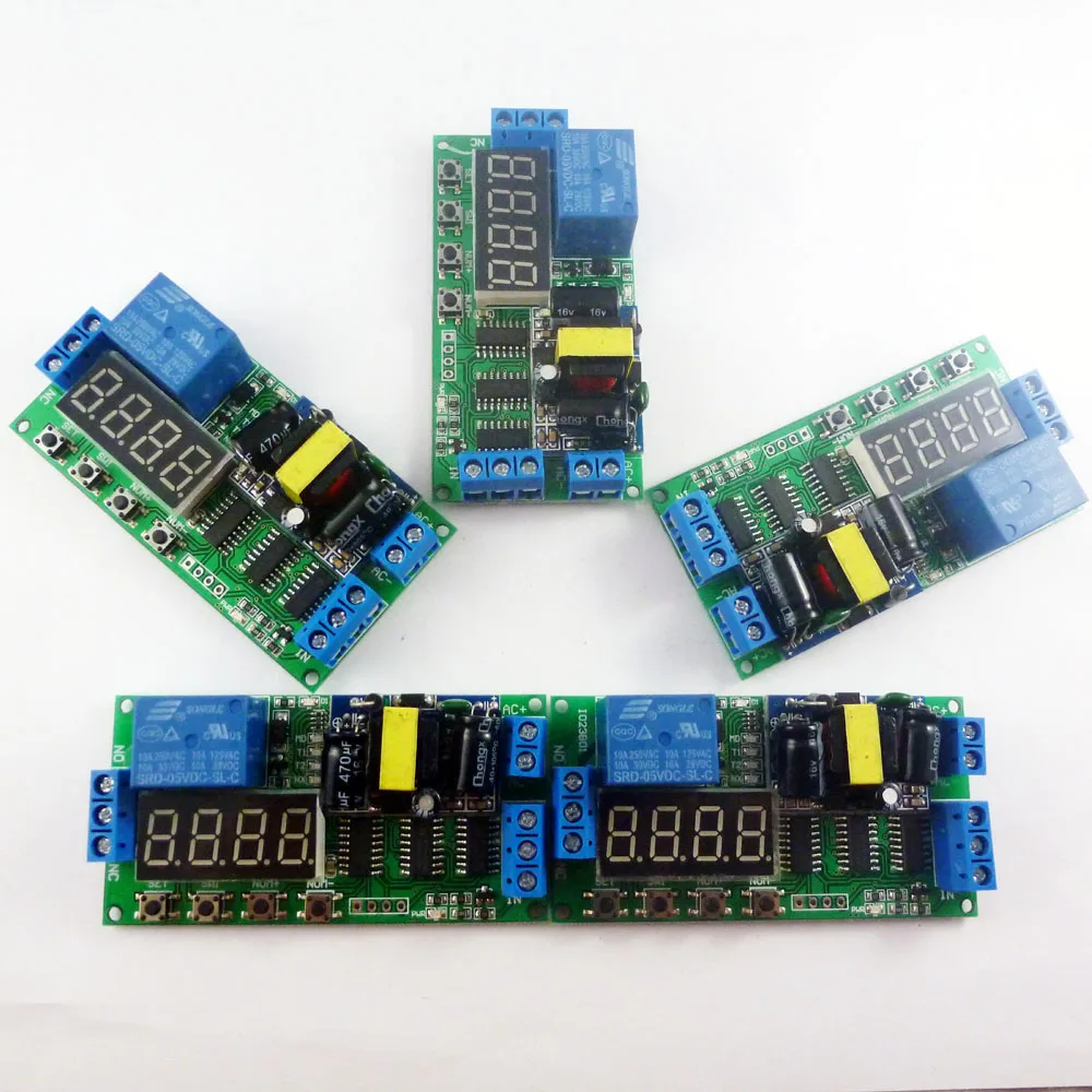 IO23B01* 5 5 шт. AC 110 В 220 В/DC 5 в многофункциональный таймер-реле задержки цифровой светодиодный ламповый контроллер