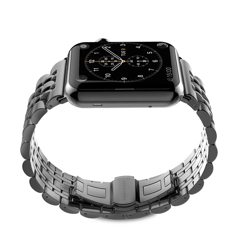 Full Stainless Steel Watchband For Apple Watch 5 4 3 Band 44mm 40mm 38mm 42mm Bracelet Strap Hidden Clasp Sport Edition