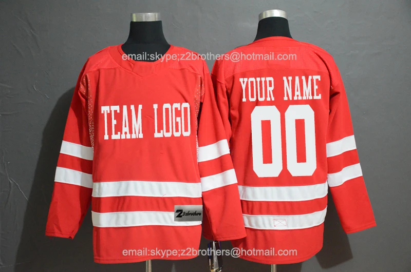 

Wholesale China OEM Cheap Custom Ice Hockey Jersey Design DIY Your Own Team Logo Sweaters Embroidered Men Women Youth Detroit