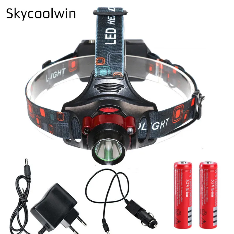 

3 Color Powerful IR Induction Headlight Sensor LED 3-Mode Lantern Headlamp 2000 Lumen Flashlight Head Torch 18650 Battery