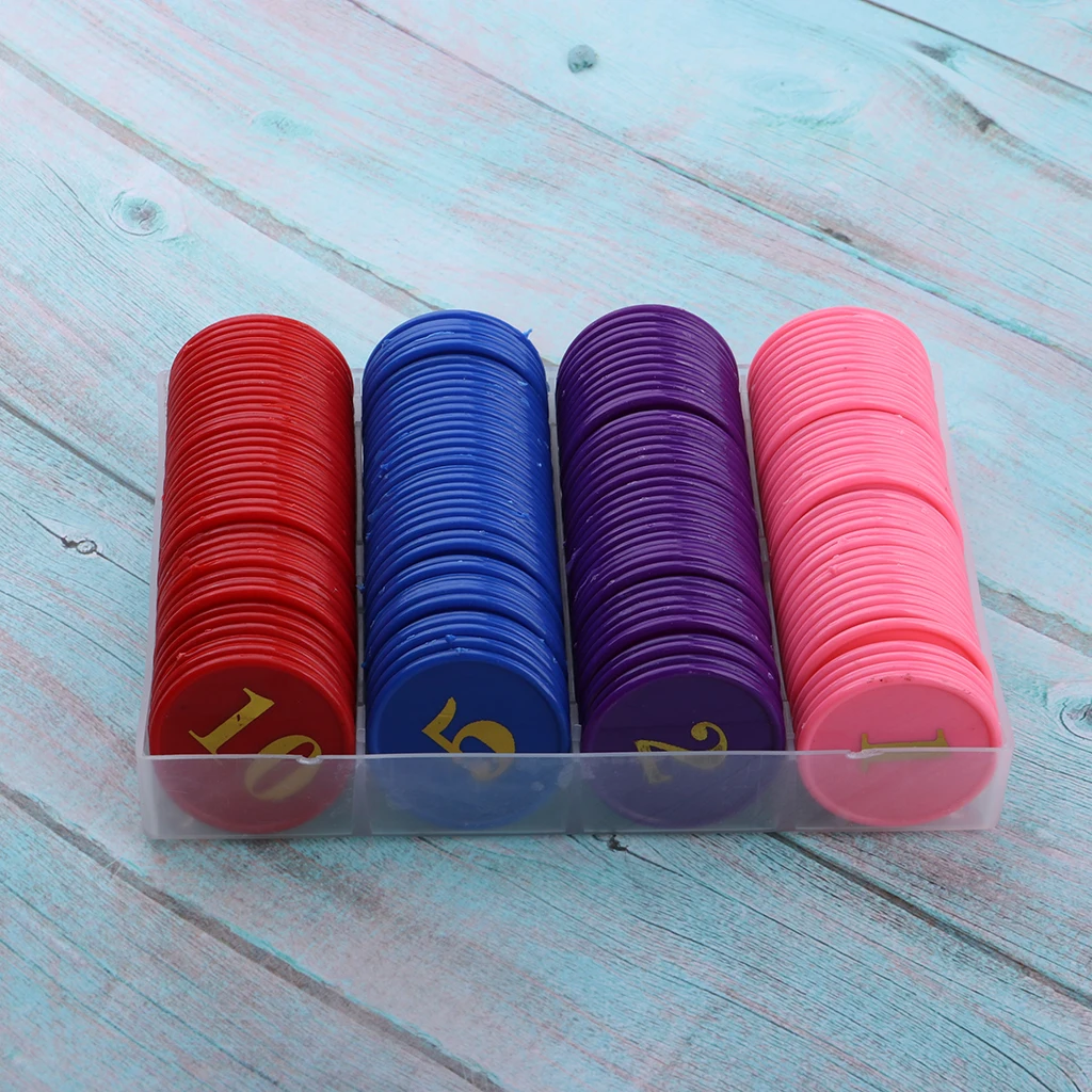 160pcs Acrylic Game Wager Mahjong Money Chips 33mm For Gambling Poker Game Mahjong Playing And Other Recreation Games