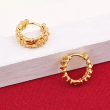 Новые модные ювелирные изделия из металла с золотым геометрическим цветом, вечерние серьги, подарок для женщин и девушек