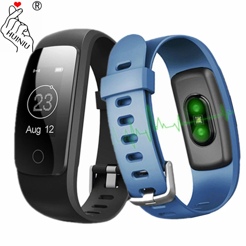 Huiniu ID107 плюс HR сердечного ритма Bluetooth SmartBand Мониторы шагомер sportwristband здоровья