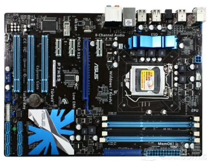 

Original Used Asus P7H55 Desktop Motherboard H55 for Intel Socket LGA 1156 i3 i5 i7 DDR3 16G ATX UEFI BIOS Mainboard
