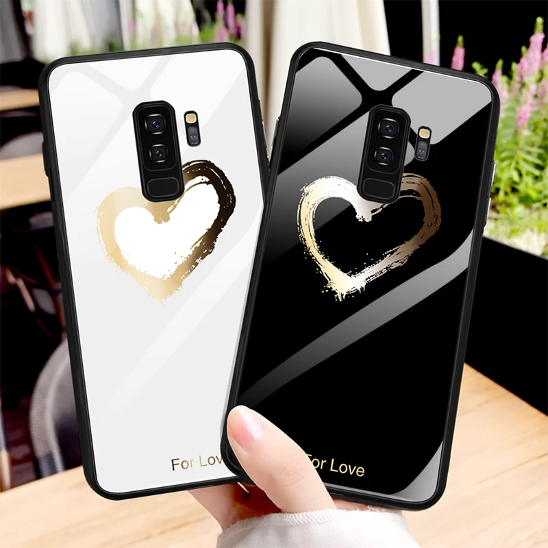 

Glossy Tempered Glass Back Case For Samsung Galaxy A70 A50 A30 A20 A10 M20 S10 S9 S8Plus J4 J6 Plus A7 2018 A750 Pattern Cover