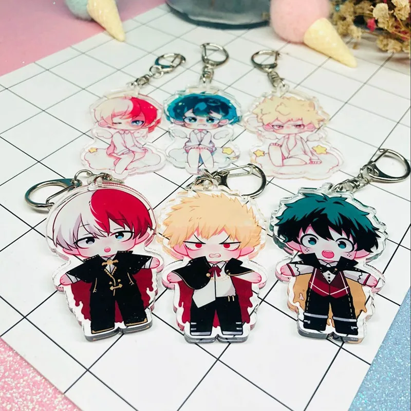 

2019 Fashion Lovely Cartoon Anime New Academia My Hero Academi Keychain Acrylic Key Ring Charms Gift Hot Sale 21 Styles