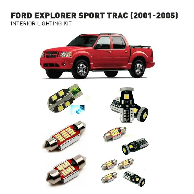 Светодиодные внутренние фары для Ford explorer sport trac 2001-2005 10 шт. светодиодные