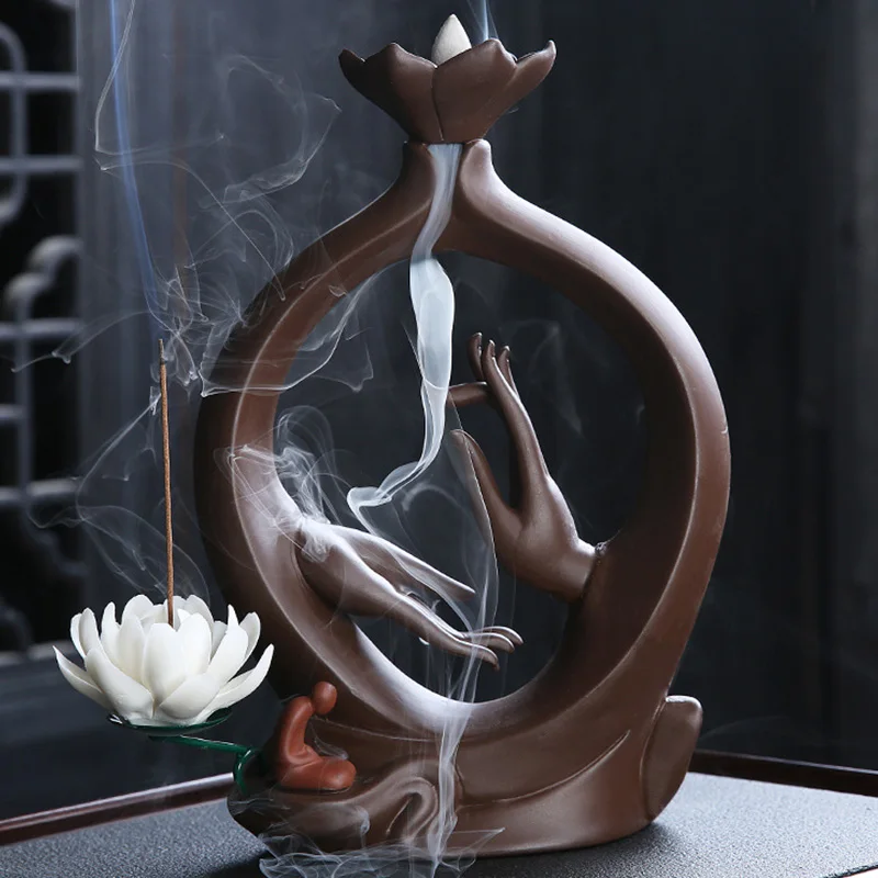 

Creative Home Ornament Incense Burner Backflow Incense Cones Stick Holder