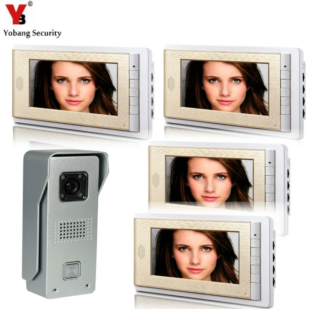 

YobangSecurity Video Intercom Monitor 7" Video Doorbell Phone Door Phone Home Security Color Wired for House Office Apartment