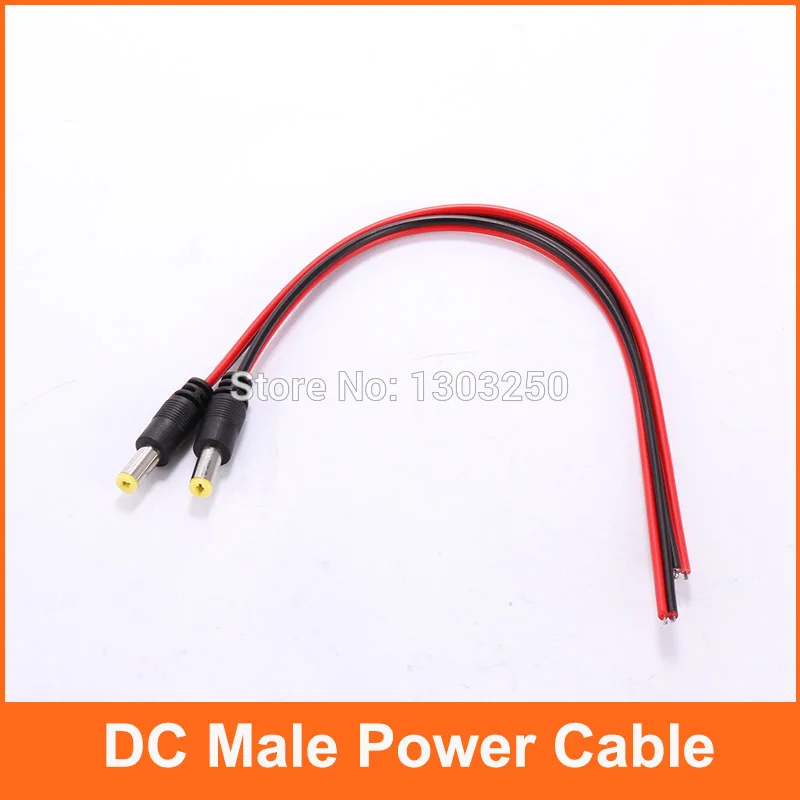 5PCS Male DC Power Jack Connector Adapter Wire Cable 25cm For 5050 3528