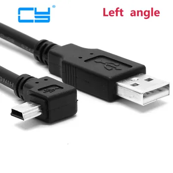 

Mini 5Pin USB B type Male Right / Left Angled 90 degree to USB 2.0 male data cable 50CM 180CM Wholesale