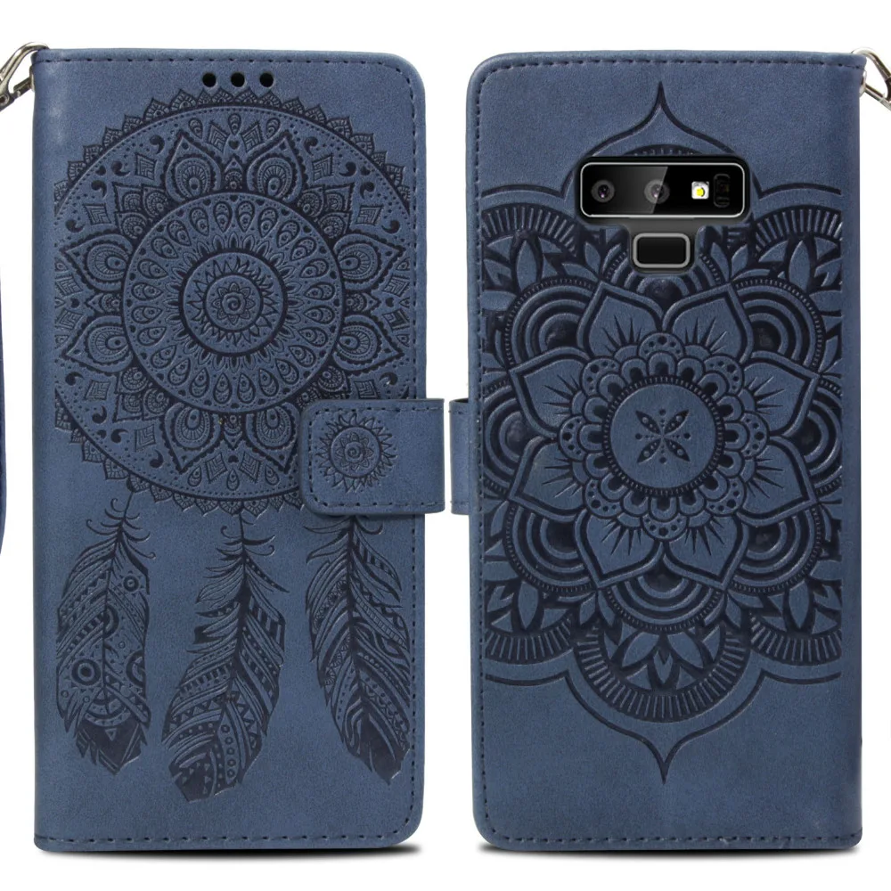 Cute Butterfly Flower Printing Flip Leather Case For Samsung Galaxy S5 S6 S7 Edge S8 S9 S10 Lite Plus Note 8 9 Wallet Stand Case