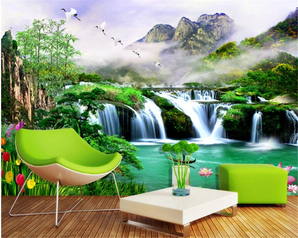 

beibehang wallpaper bamboo forest fresh 3D TV bedroom living room background wall papel de parede 3d photo wallpaper wall paper