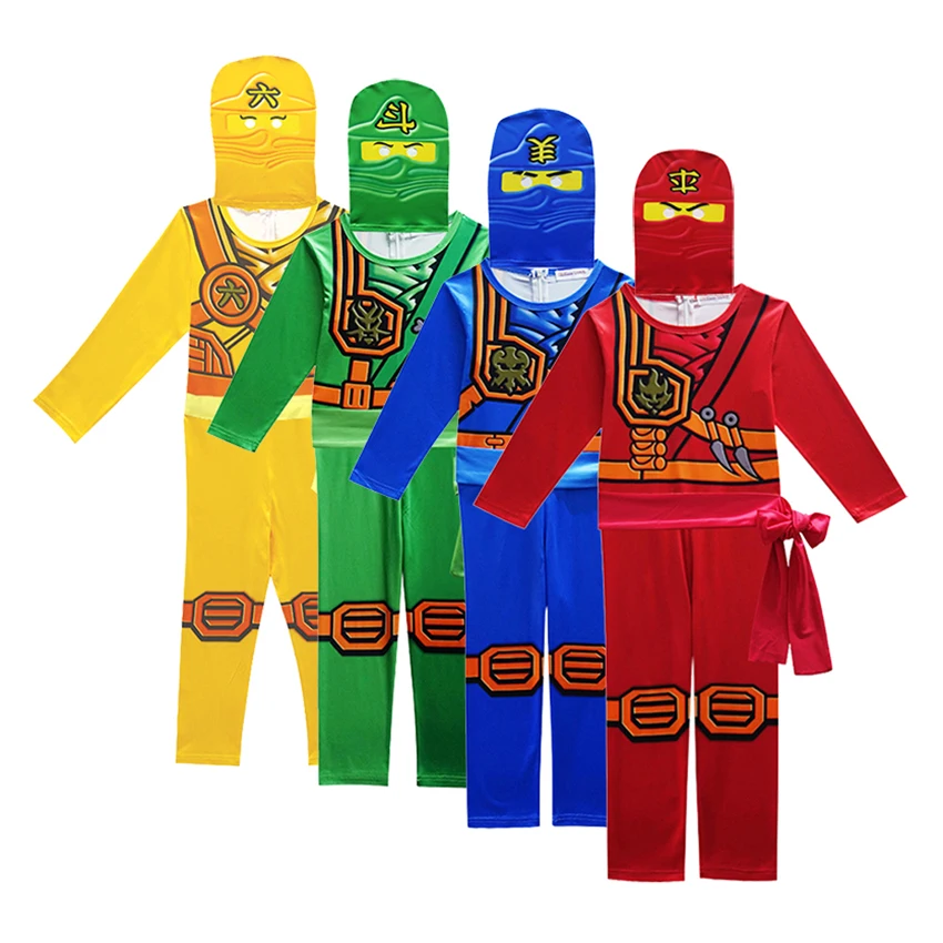 Goede Ninjago Party Kostuums Jongens Kleding Superhero Cosplay Ninja Kostuum Meisjes Halloween Kostuum Party Dress Up Kids Jurken voor Jongens